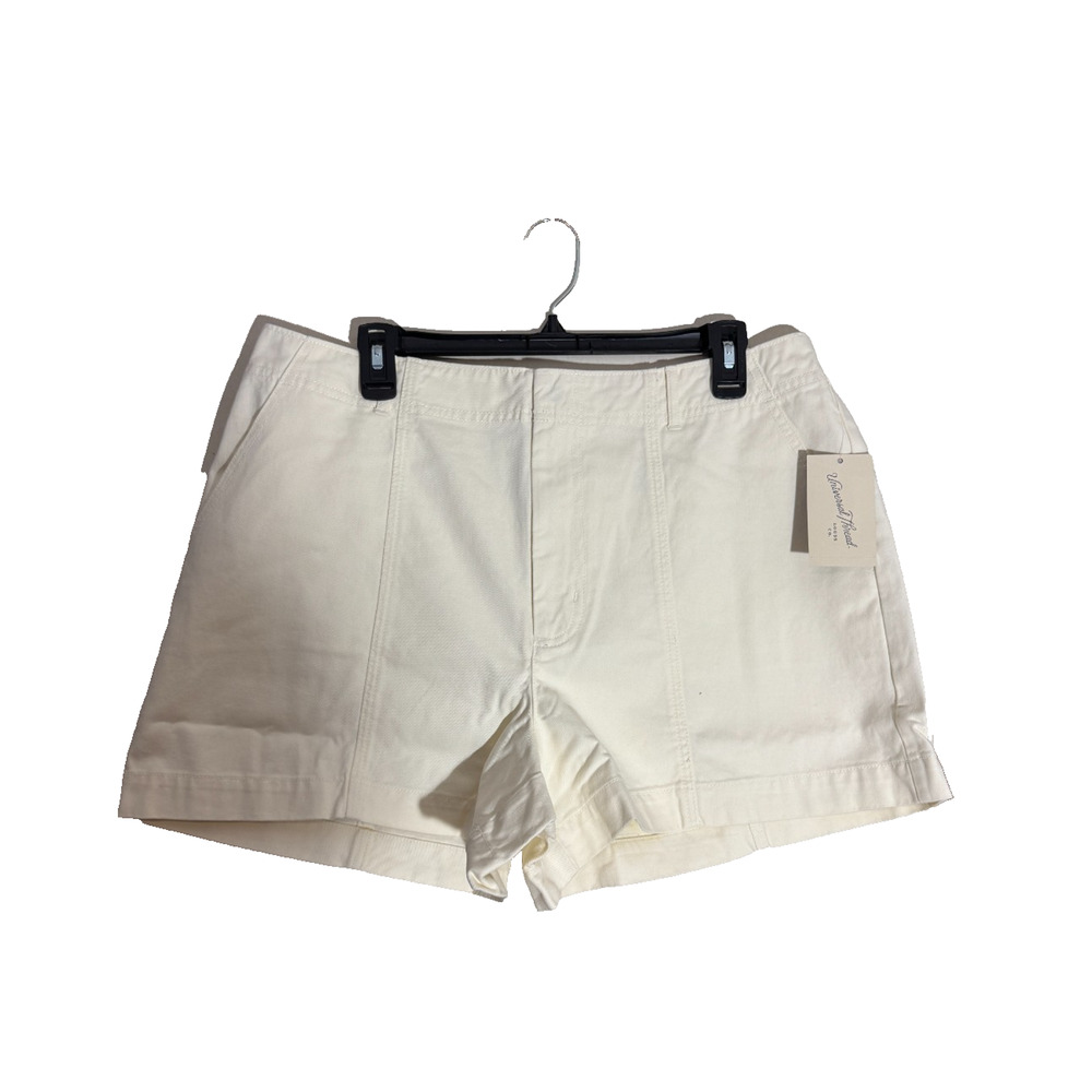 Universal Thread Women's High-Rise Trouser Shorts Size 14 Cream Casual NWT